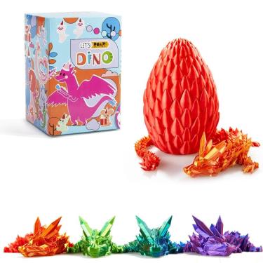 Imagem de Dragon Toy FOTN Dragão de cristal impresso em 3D com ovo de dragão 38 cm