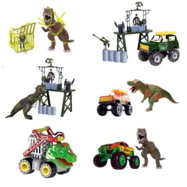 Imagem de Carrinhos Pick Up Dinos Brinquedo Meninos - Samba Toys, Colorido