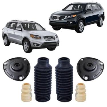 Imagem de Kit Coxim Batente Amortecedor Diantro Sorento Santa Fé 11/14 - Solupe 