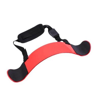 Imagem de menolana Arm Blaster para bíceps, tríceps, isolador de rosca bíceps com bordas acolchoadas, uso em academia doméstica, equipamento portátil para treino de, Vermelho