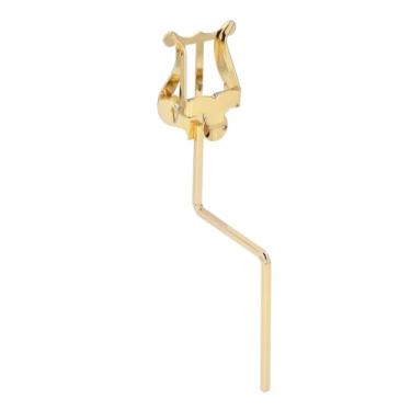 Imagem de Saxofone Alto Sheet Music Clip Stand Elegante Liga de Ouro Clamp On Holder Ferramenta Portátil para Alto Sax e Sax Tenor Músicos Iniciantes