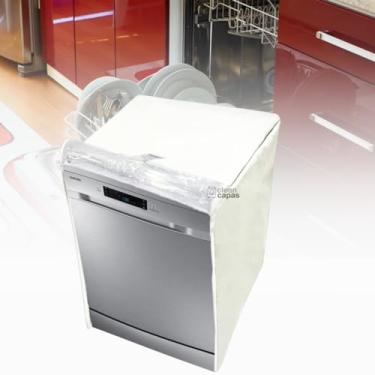 Imagem de CAPA PARA LAVA LOUÇAS SAMSUNG 14 SERVIÇOS TRANSPARENTE (BRANCO)