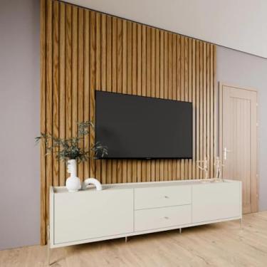 Imagem de Painel Ripado Devin Modular 270cm para Tv 75 polegadas