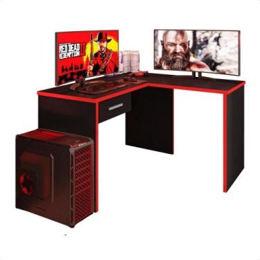 Imagem de Mesa Gamer DRX 9000 Com Kit Extensor Para Escritório Estudos - Móveis 