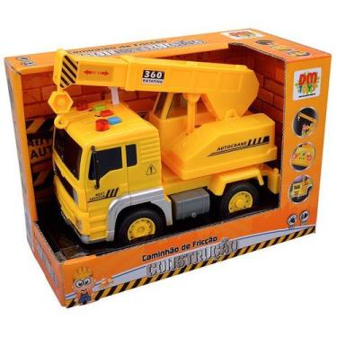 Imagem de Caminhao Fricçao Construcao Guindaste com Som e LUZ a Bateria DM TOYS 