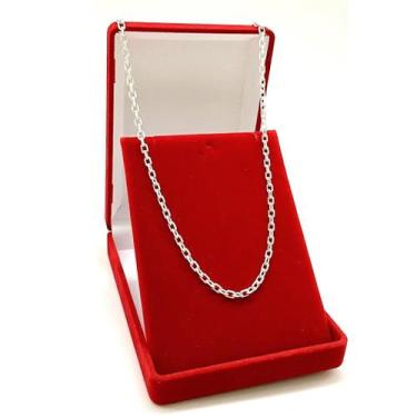 Imagem de Corrente Prata Masculina 925 Cordão Cadeado 4mm 70cm Maciça - DR Joias