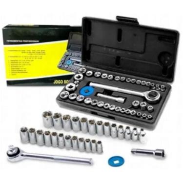 Imagem de Jogo Chave Soquete Com Catraca Reversível 40Peças Sparta Top - A.R Var