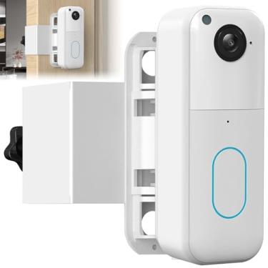Imagem de Suporte de campainha Blink antifurto de 2ª geração, ajustável (45 a 135 graus) para campainha de vídeo Blink, suporte de câmera Blink sem perfuração para apartamento, aluguel, escritório, branco