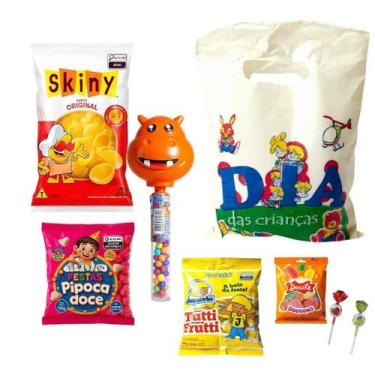 Imagem de Kit Dia Das Crianças Doces +Brinquedo Para Montar 5 Sacolas - Lynx