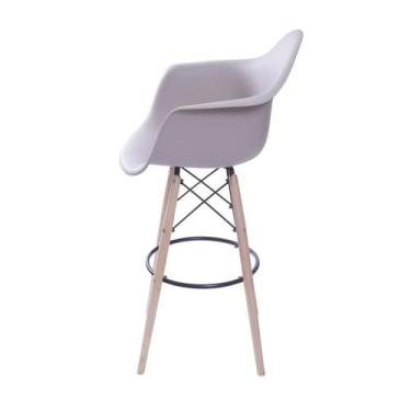 Imagem de Banqueta Boxbit Dkr Pp Com Braço Fendi Base Madeira