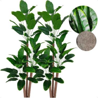 Imagem de Kit 2 Árvore Bananeira Artificial Grande Sem Vaso Decoração - Flor de 