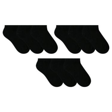 Imagem de Kit 9 Pares De Meias Esportiva Masculina Sapatilha Selene Conforto, Pr
