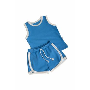 Imagem de Conjunto Infantil Regata E Shorts Para Bebês Unissex-Unissex