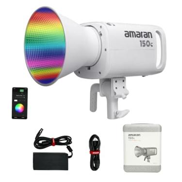 Imagem de Aputure Amaran 150C White Rgbww Led Led Light, 150W 2500K-7500K, Cri 95+ Tlci 95+ Bowens Mount Studio Led Com Fonte De Alimentação Dc/Ca, Build-In 9 Lighting Fx Para Cinema