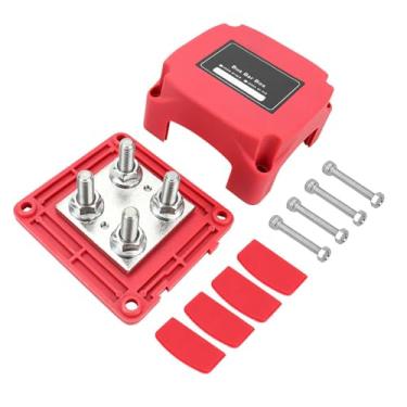 Imagem de YsXoWiui de distribuição de energia 48V Barra de barramento 400A para veículos marítimos, trailers, carros e caminhões, Vermelho