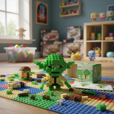 Imagem de Bloco Mágico de Montar Mestre Yoda Personagem Saga Star Wars - Macall