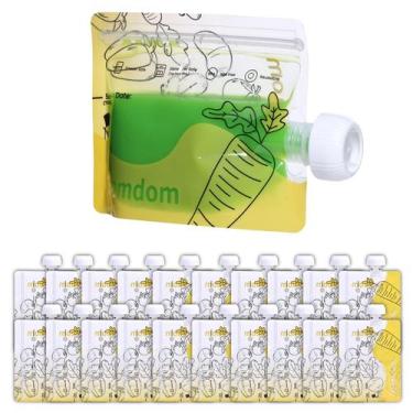 Imagem de Bolsas de alimentos Gemdom reutilizáveis de 150 ml para bebês de 6 mes