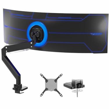 Imagem de VIVO Braço de monitor ultrawide resistente para telas de 57 polegadas de até 27 kg, suporte de mesa para TV e monitor projetado para Samsung Odyssey Ark, Neo G9 e mais, preto, STAND-GT55