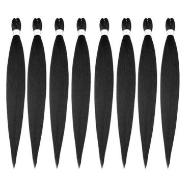Imagem de Braiding Hair ShowCoco, pré-esticado, 48 polegadas, 8 pacotes 1B
