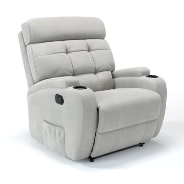 Imagem de Poltrona do Papai Reclinável Manual em Tecido Linho Damie