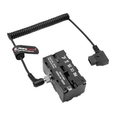 Imagem de Alvin's Cables Cabo espiral D-tap para bateria dupla face NP-F para Atomos Ninja | SmallHD| Feelworld Monitor, NP-F550| F570| F770| F770| F970 | Adaptador de alimentação de bateria falsa F970 com