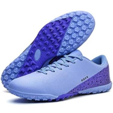 Imagem de GODLARK Chuteiras de futebol masculinas femininas para ambientes fechados, sapatos de beisebol largos, sapatos de rúgbi para adultos, jovens, meninos grandes, pequenos spikes AG TF botas de futebol