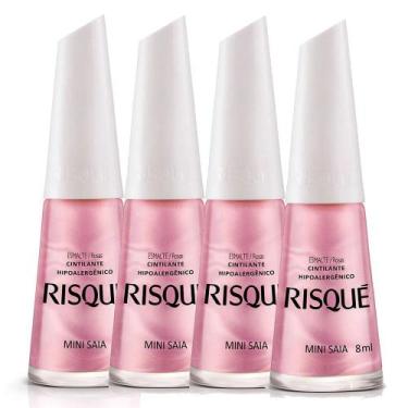Imagem de Kit 4 Esmalte Risqué Cor Mini Saia Cintilante com 8ml