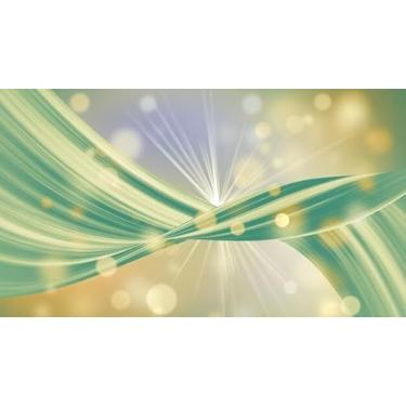 Imagem de Quadro Decorativo com Estampaspring Green Abstraction Lines Rays And 30 x 30 Papel 1 unidade