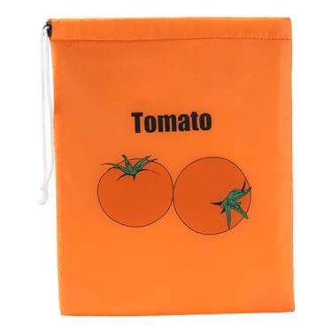 Imagem de IEUDNS Sacola de compras com cordão para produtos, leve, multiuso, maior frescor, fácil de limpar, sacola de banana para geladeira, batatas, Laranja