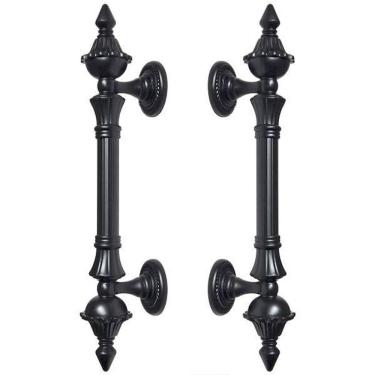 Imagem de Puxador Duplo Classic 260mm Preto Fosco Porta Colonial