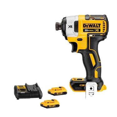 Imagem de Kit Parafusadeira Impacto 1/4 20V Dewalt Dcf887B-B3 + 2