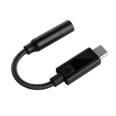 Imagem de HIFIXAUDIO Amplificador de decodificação DAC portátil KZ AM02, adaptador de áudio USB C para 3,5 mm, cabo trançado Kevlar durável macho para fêmea com ajuste de equalização profissional de 4 estágios