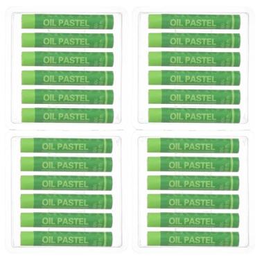 Imagem de PATIKIL Pastéis a óleo verde amarelo, 24 peças de giz de cera de óleo macio, pastéis cremosos, materiais de arte em bastão para pintura de arte, desenho, mistura de graffiti para iniciantes e artistas