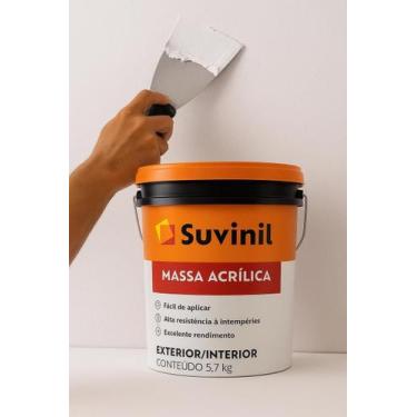 Imagem de Massa Acrílica Suvinil 5,5kg/3,6l - SUVINIL COMPLEM. E TEXT.G3