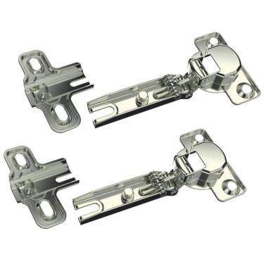 Imagem de Dobradiça Caneco 26X8,5mm Braço Reto Sem Pistão Sem Clic Calço H3 Níquel 2 Peças Embalagem Autosserviço - 06922.0093.10 - SOPRANO