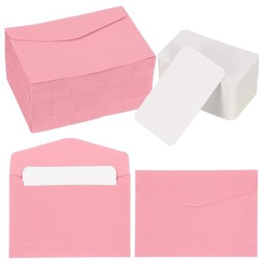Imagem de PATIKIL Conjunto de 200 mini envelopes com cartões em branco, 11,4 x 8 cm, cartões de notas e envelopes em branco para presente de casamento, convite de formatura, feriado, dia de Ação de Graças