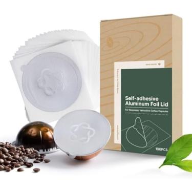 Imagem de Vedações de alumínio para cápsulas Nes.presso Vertuo – tampas de alumínio para reutilizar cápsulas Nes.presso VertuoLine – tampas de alumínio – reutilize suas cápsulas de café Nes.presso