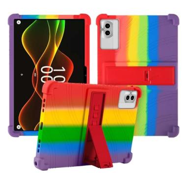 Imagem de Capa para tablet Boost Celero5G TAB de 11 polegadas, capa protetora de silicone macio, adequada para crianças, capa para tablet com suporte ajustável, 4 cantos, à prova de choque, colorida