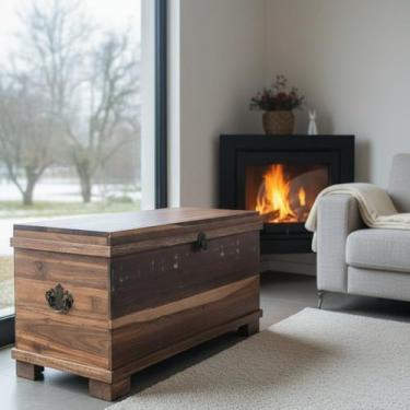 Imagem de Baú Decorativo para Sala de Estar Aura C38 - Doma