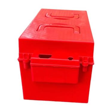 Imagem de Generic Caixa de bateria para bicicleta elétrica, suporte de bateria, proteção profissional portátil, 48V 20A, caixa de transporte universal para triciclos, Vermelho