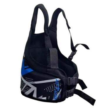 Imagem de KiBcsLic Colete protetor de costela para kart infantil, protetor de peito para kart infantil, acessório ergonômico multifuncional, equipamento de proteção, Azul