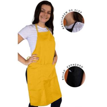 Imagem de Avental de Cozinha Tecido Oxford Reforçado com Bolso Alça e Fivelas pa