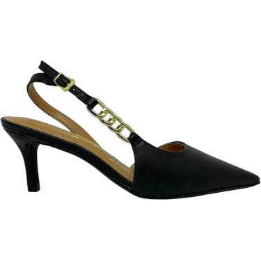 Imagem de Sapato Feminino Scarpin Social Casual Dia a Dia Passeio Trabalho Salto Fino Médio Conforto Vizzano 1456.104