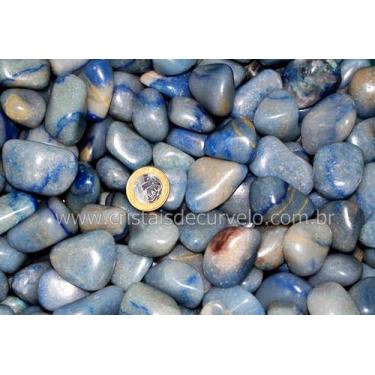 Imagem de 3 kg de Quartzo Azul Celeste Rolado - Pedra Natural de 30 a 45mm - Cla