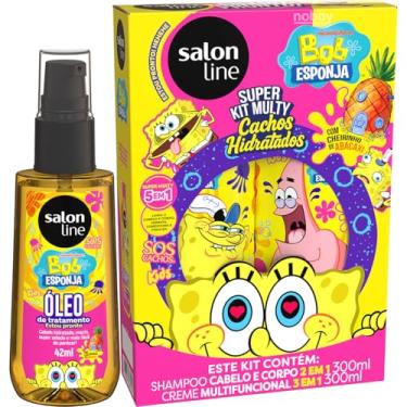 Imagem de Kit Bob Esponja Shampoo + Creme + Óleo Salon Line Kids