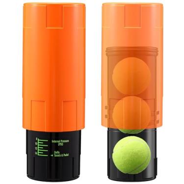 Imagem de Soulchen 1 Pack Tennis Ball Pressurizer - Tennis Ball Saver Storage Canister Holds 3 Balls Under 14 Psi Pressure, Reusable Stuff for Bounce Retention, Lightweight & Durable