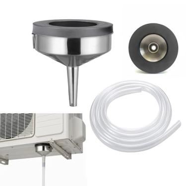 Imagem de Suonady Kit de drenagem de ar condicionado de janela magnética de 2,8 m, kit universal de mangueira de drenagem de ar condicionado portátil com tubo transparente para janelas AC e mini unidades