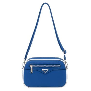 Imagem de ALWY Bolsa Feminina Transversal Couro Sintético Pequena Passeio (Azul)