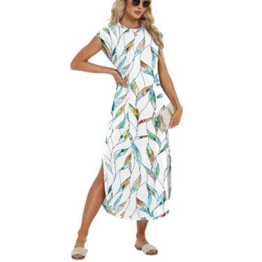 Imagem de Vestido de férias na praia HiMone 2025 Vestido de verão Maxi com bolso