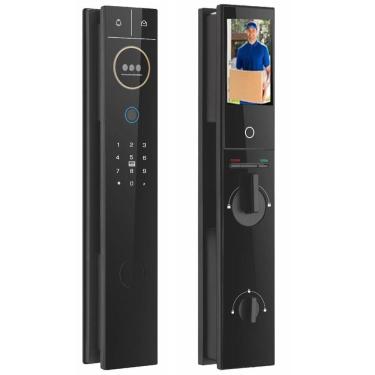 Imagem de Fechadura Digital Eletronica Wifi Biometria Reconhecimento Facial App Cartao Celular Smartphone Condominio Residencia Proteçao